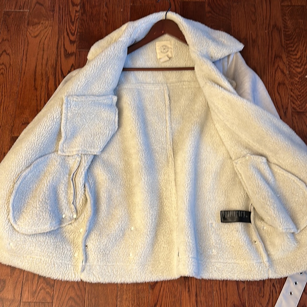 Urban Outfitters Oversized Faux leather Aviator Jacket Coat women size Small - Picture 8 of 10